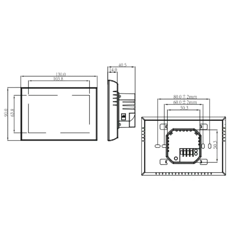 BHT-8000-GALW-SS Brushed Stainless Steel Mirror Control Water Heating Energy-saving and Environmentally-friendly Smart