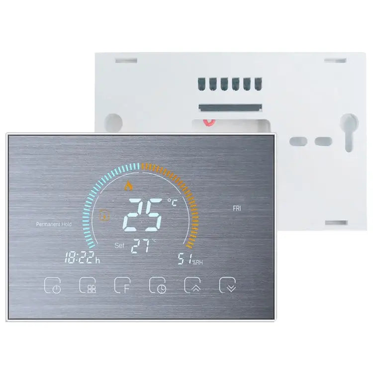 BHT-8000-GCLW-SS Brushed Stainless Steel Mirror Controlling Water/Gas Boiler Heating Energy-saving