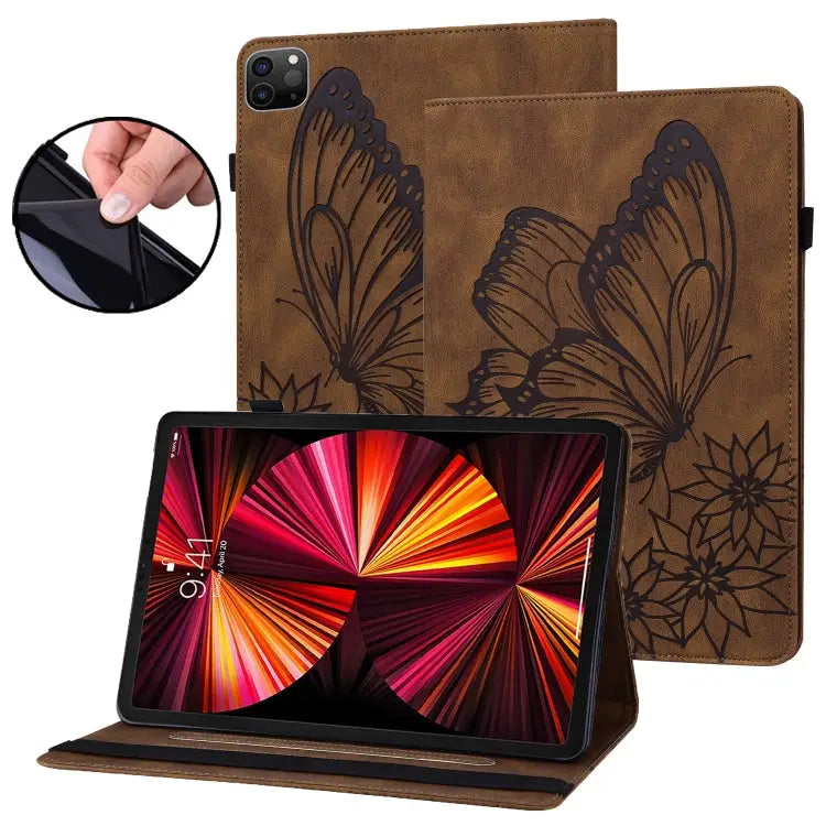 Big Butterfly Embossed Smart Leather Tablet Case For iPad Pro 11 2022 / 2021&2020 / Air 2020 / 11 2024 - For iPad Pro