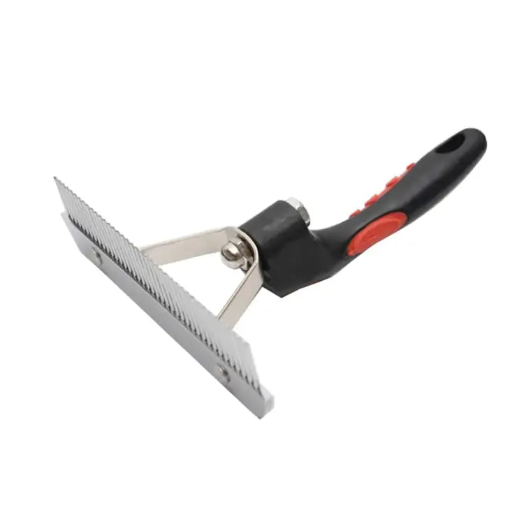 Big Dog Hair Combs Stainless Steel Pet Grooming Rake Comb Rubber Handle Hairdressing Brush Tool Size: 17.0x16.0cm Big