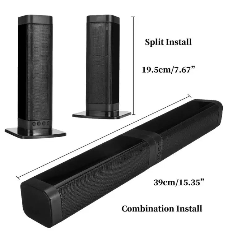 BKS-33 5.0 TV Home Wireless Soundbar Support TF Removable and Splice 3D Stereo Effect