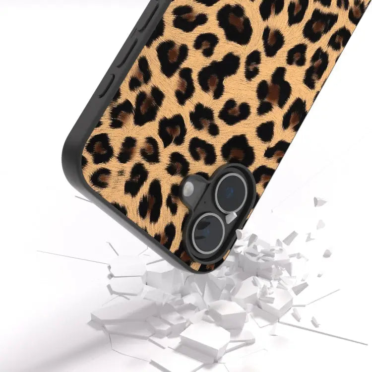 Black Frame Leopard Phone Case For iPhone 16 Plus For iPhone 16 - Apple Accessories