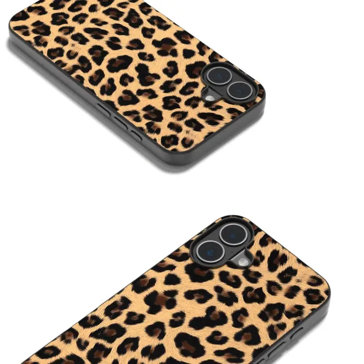 Black Frame Leopard Phone Case For iPhone 16 Plus For iPhone 16 - Apple Accessories