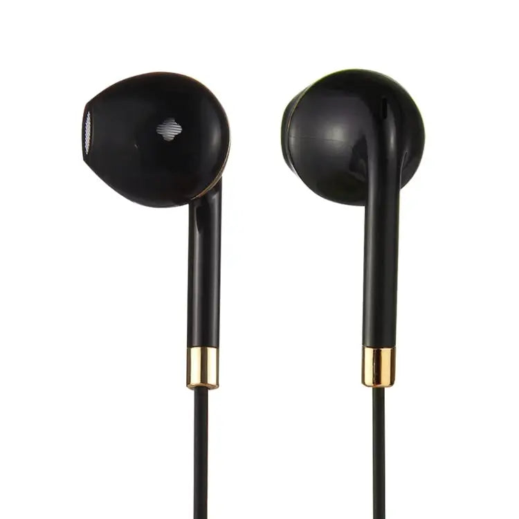 Black Wire Body 3.5mm In-Ear Earphone with Line Control & Mic for iPhone Galaxy Huawei Xiaomi LG HTC and Other Smart