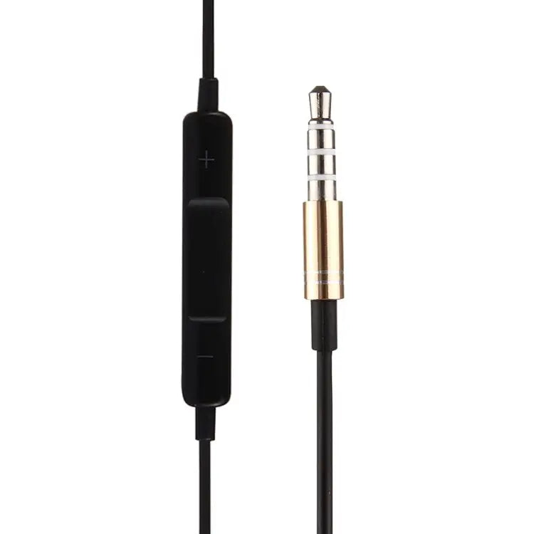 Black Wire Body 3.5mm In-Ear Earphone with Line Control & Mic for iPhone Galaxy Huawei Xiaomi LG HTC and Other Smart