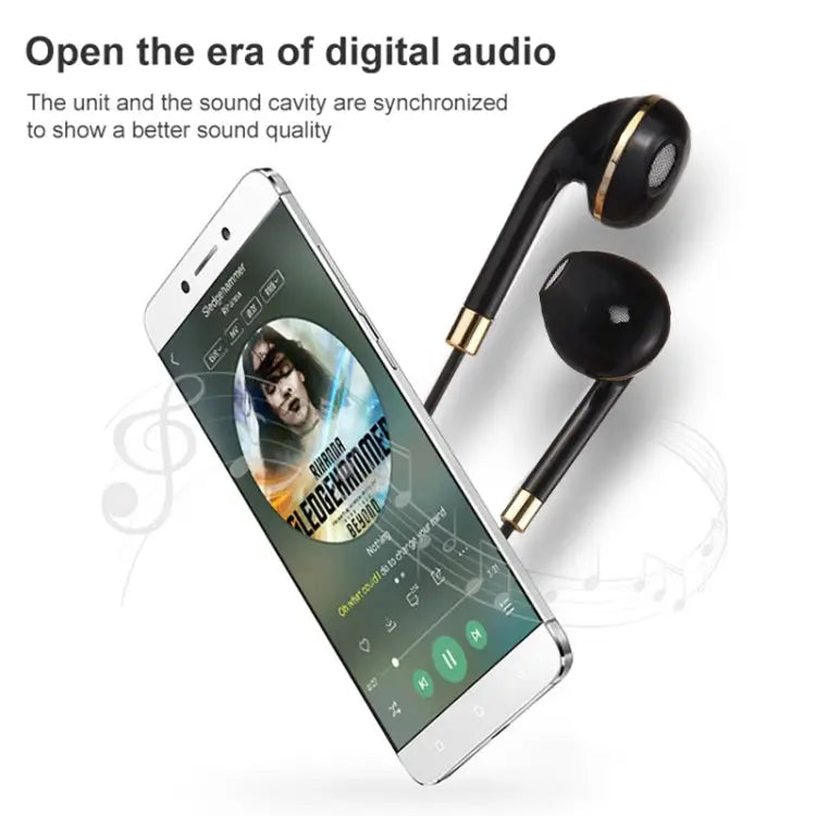 Black Wire Body 3.5mm In-Ear Earphone with Line Control & Mic for iPhone Galaxy Huawei Xiaomi LG HTC and Other Smart