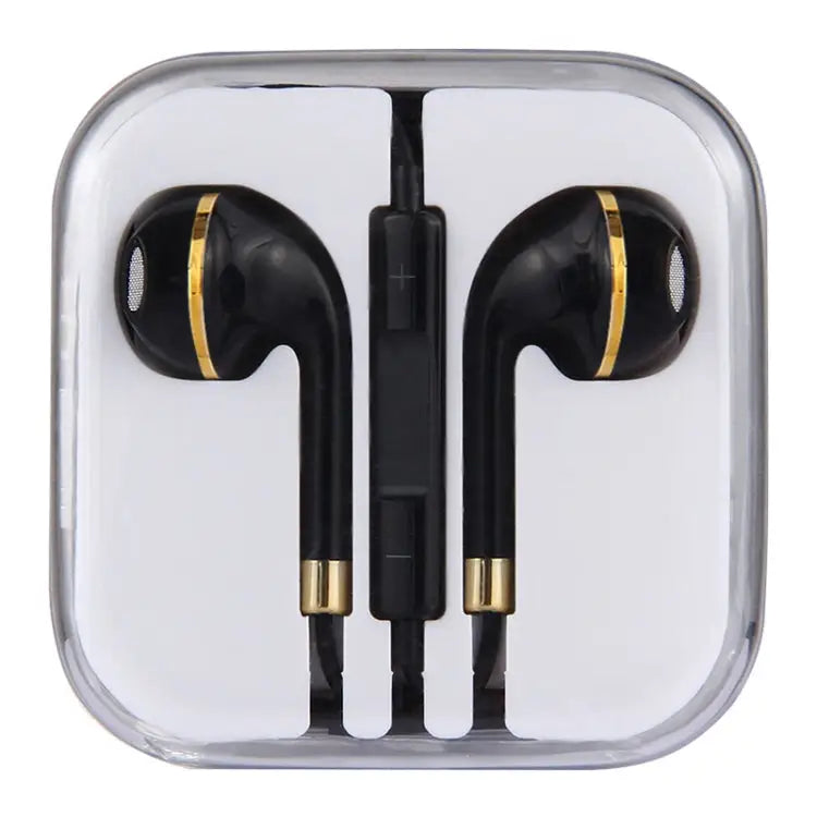 Black Wire Body 3.5mm In-Ear Earphone with Line Control & Mic for iPhone Galaxy Huawei Xiaomi LG HTC and Other Smart
