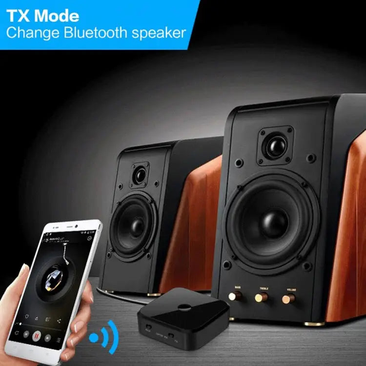 Bluetooth 5.0 Ffiber Optic Bluetooth Receiver CSR8670 Bluetooth Transmitter 2 in 1 Supports APTX black - black - Apple
