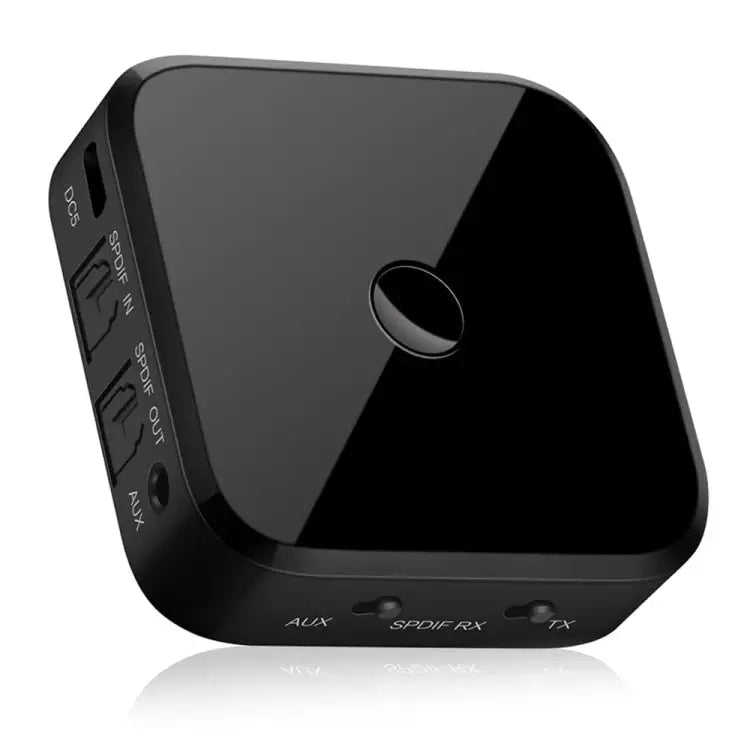 Bluetooth 5.0 Ffiber Optic Bluetooth Receiver CSR8670 Bluetooth Transmitter 2 in 1 Supports APTX black - black - Apple