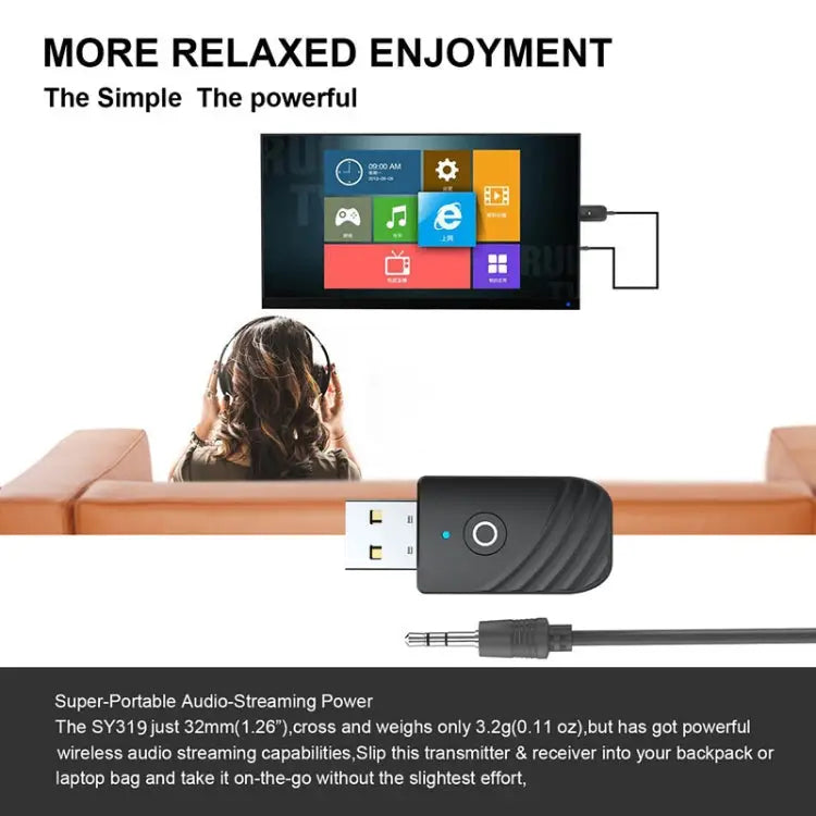Bluetooth 5.0 Wireless Audio Receiver Transmitter