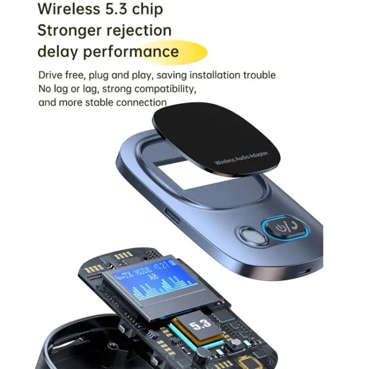 Bluetooth 5.3 Audio Adapter Receiver Transmitter MP3 Player Supports Wired Headset / TF Card T68 - T68 - Apple