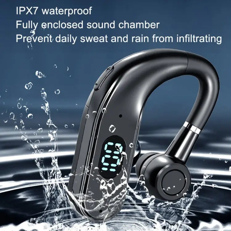 Bluetooth Business Hanging Ear Digital Display LED Sports Driving Headset - X5 Standard