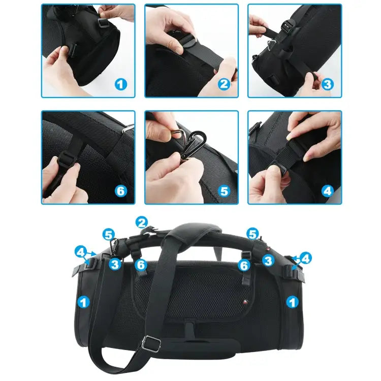 Bluetooth Speaker Portable Single-Shoulder Storage Bag Protective Cover for JBL Boombox Speaker Cover Black - Speaker