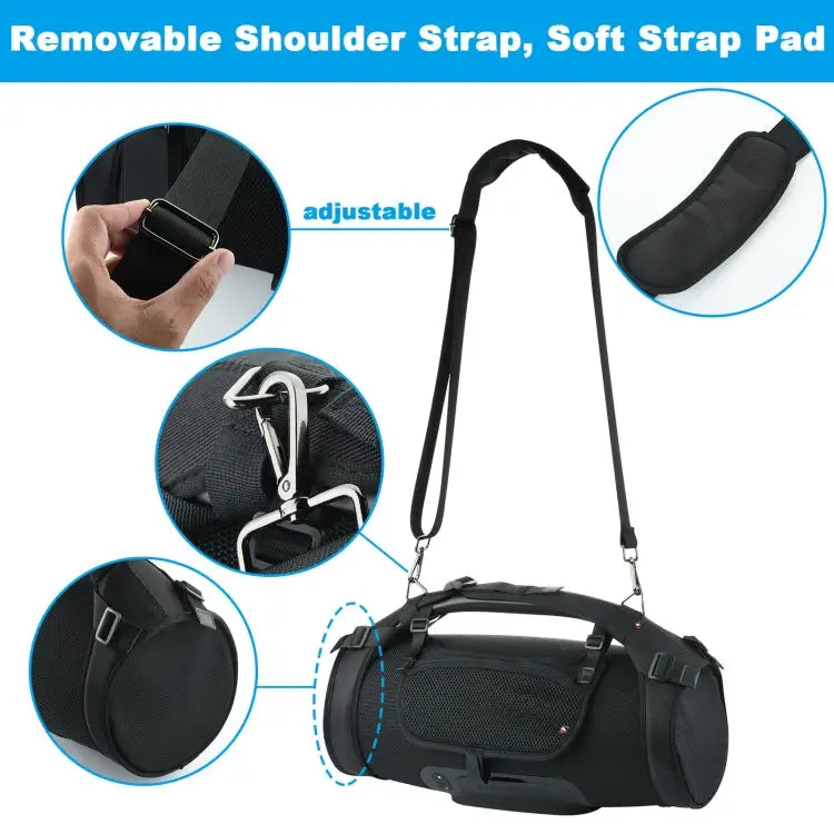 Bluetooth Speaker Portable Single-Shoulder Storage Bag Protective Cover for JBL Boombox Speaker Cover Black - Speaker