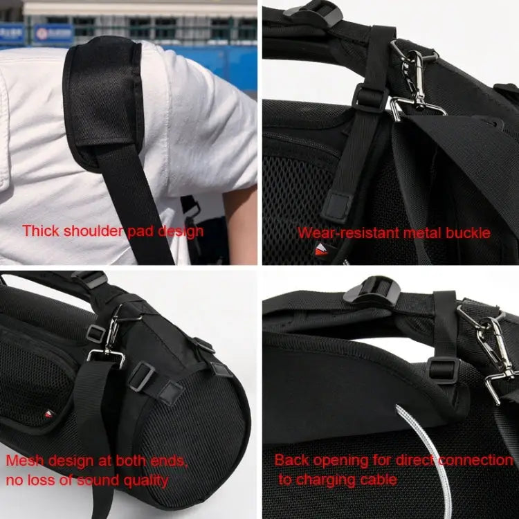 Bluetooth Speaker Single Shoulder Strap Case + Phone Bag Set For JBL Boombox 1/2 Case + Phone Bag Black - Case + Phone
