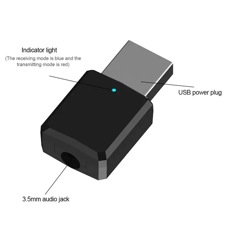 Bluetooth5.0 Audio Receiver USB Bluetooth Adapter Bluetooth Transmitter Support Win8/10 ZF169 - ZF169