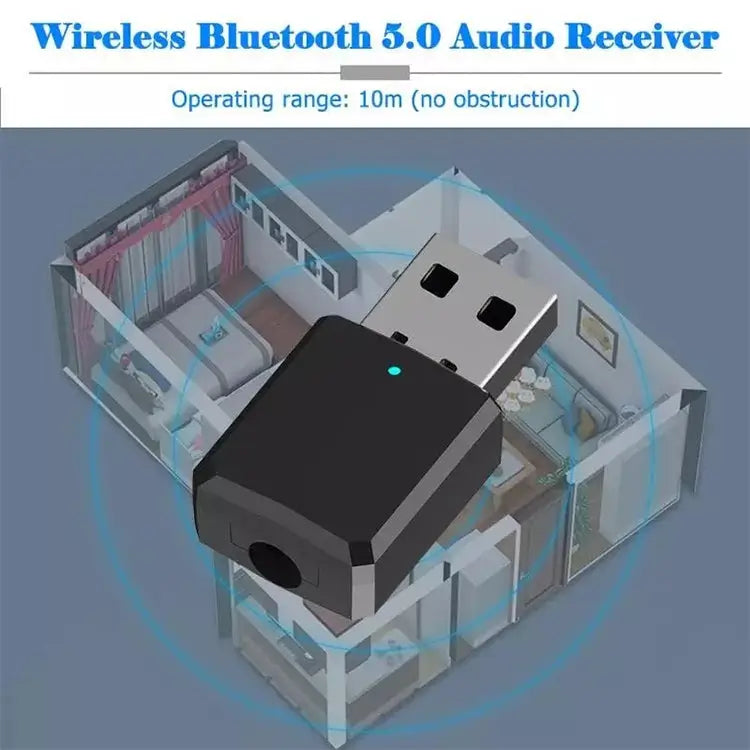 Bluetooth5.0 Audio Receiver USB Bluetooth Adapter Bluetooth Transmitter Support Win8/10 ZF169 - ZF169