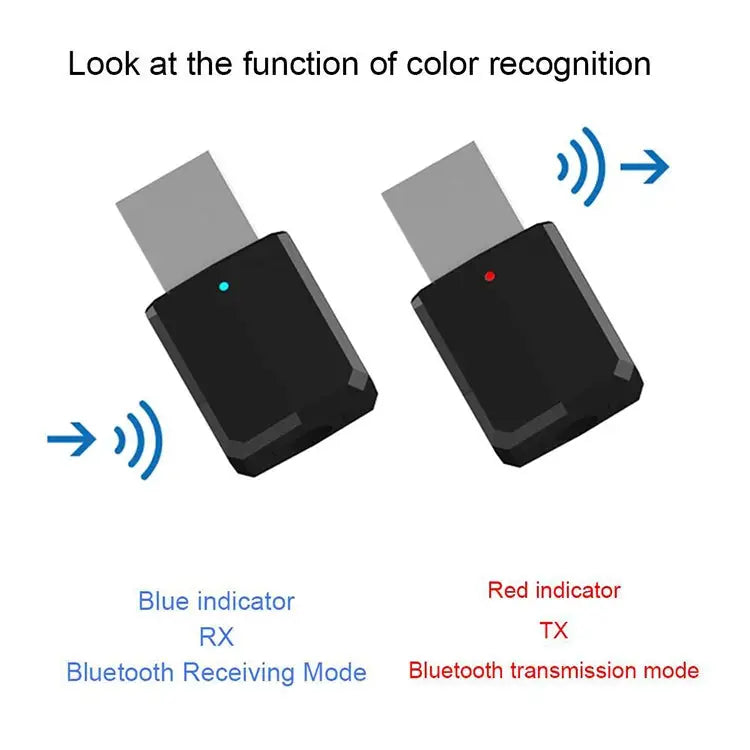 Bluetooth5.0 Audio Receiver USB Bluetooth Adapter Bluetooth Transmitter Support Win8/10 ZF169 - ZF169