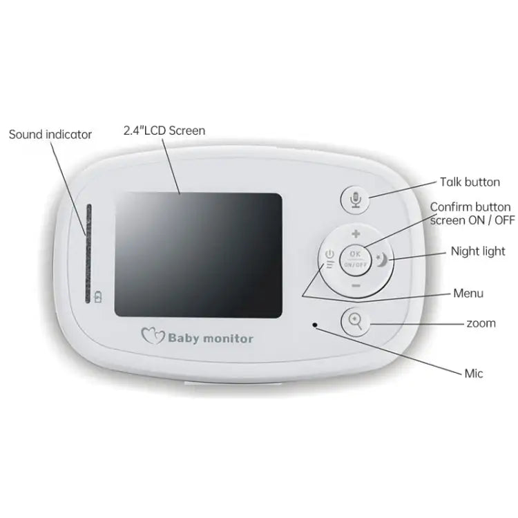 BM-SP820 2.4 inch LCD 2.4GHz Wireless Surveillance Camera Baby Monitor with 7-IR LED Night Vision Two Way Voice Talk
