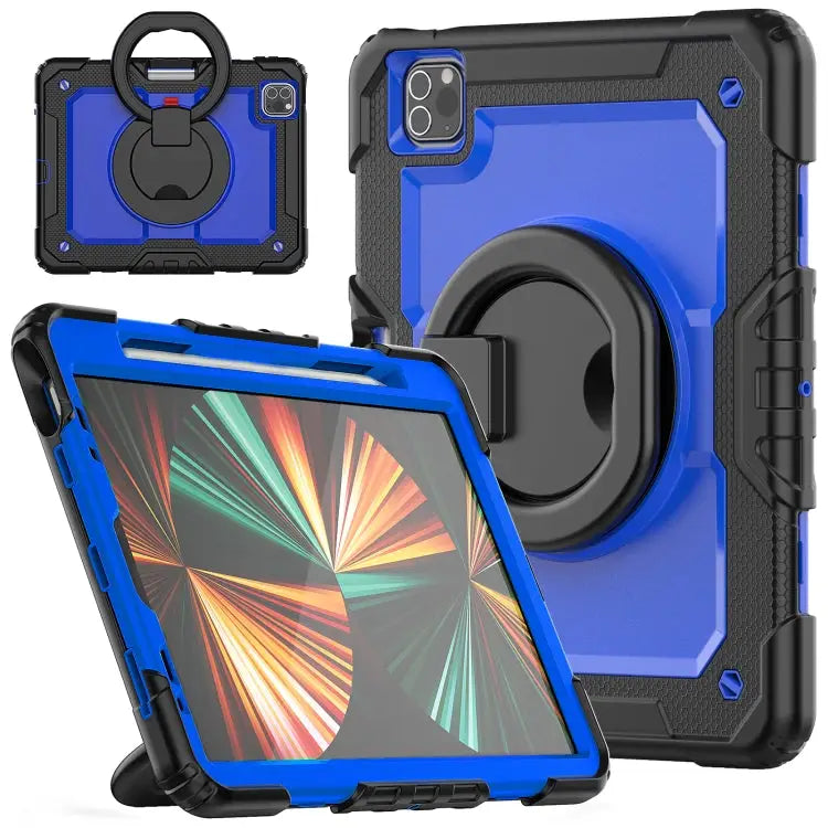 Bracelet Holder Silicone + PC Tablet Case For iPad Pro 11 - For iPad Pro 11 / Dark Blue - Apple Accessories