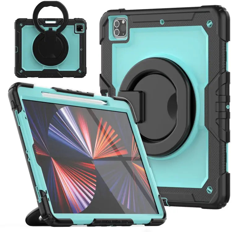Bracelet Holder Silicone + PC Tablet Case For iPad Pro 12.9 2021 - For iPad Pro 12.9 2021 / Light Blue - Apple