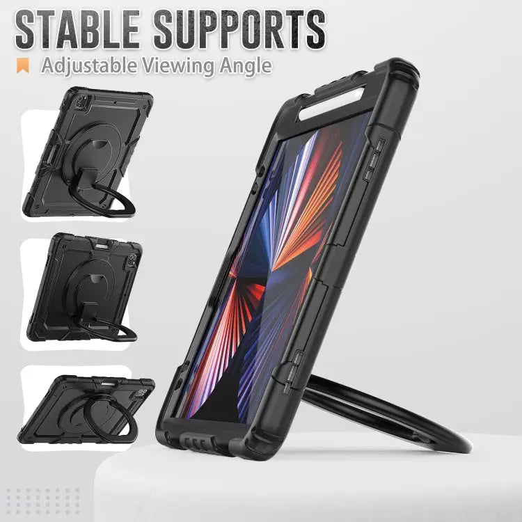 Bracelet Holder Silicone + PC Tablet Case For iPad Pro 12.9 2021 - Apple Accessories