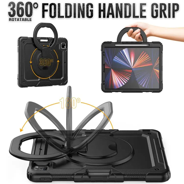 Bracelet Holder Silicone + PC Tablet Case For iPad Pro 12.9 2021 - Apple Accessories