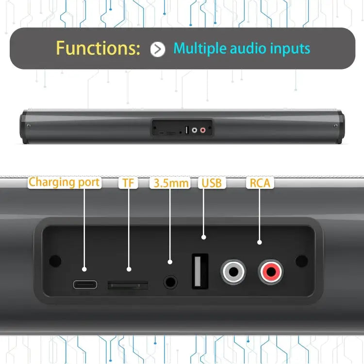 BS-10 Bluetooth 5.0 Speaker TV Soundbar with Remote Control BS-10 - BS-10 - Apple Accessories