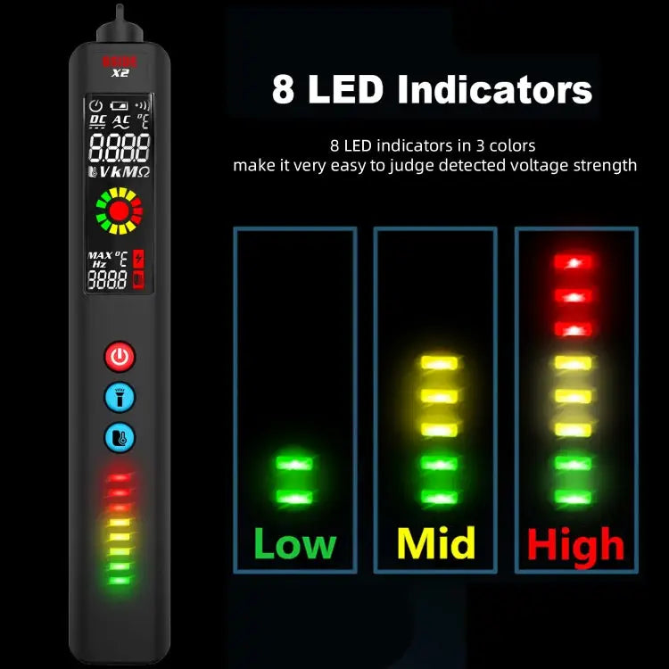 BSIDE X2 Three-Mode Smart Multimeter Electric Pen Infrared Thermometer with Flashlight Lighting X2 - X2