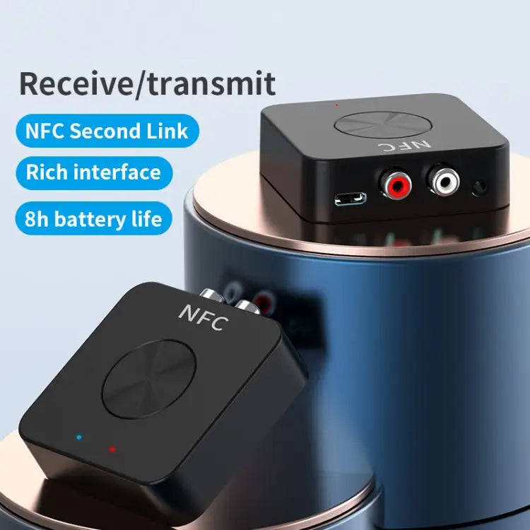 BT-21 NFC Bluetooth 5.0 Receiver & Transmitter RCA 3.5mm AUX Audio Adapter - BT-21