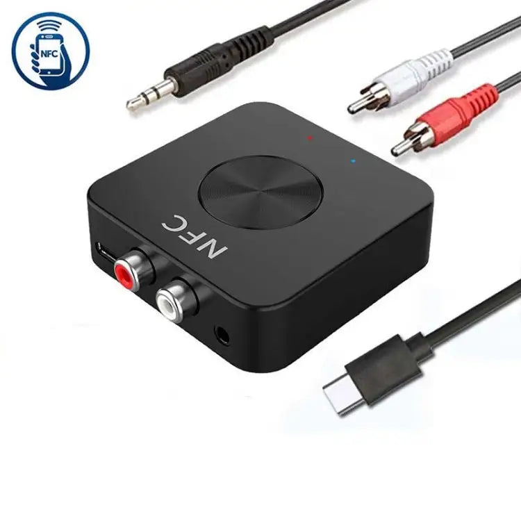 BT-21 NFC Bluetooth 5.0 Receiver & Transmitter RCA 3.5mm AUX Audio Adapter - BT-21