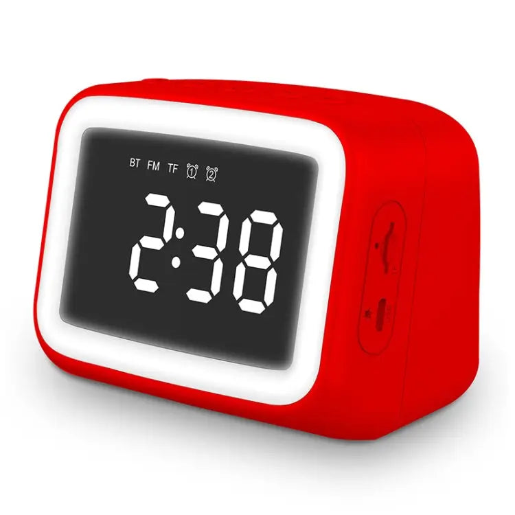BT-511 Mini LED HD Mirror Bluetooth Speaker Support 32GB TF Card & 3.5mm AUX & Dual Alarm Clock & Real-time Temperature