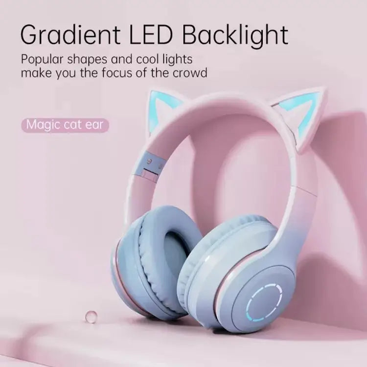 BT029C RGB Dual Modes Cat Ear Wireless Bluetooth Headphone - Apple Accessories