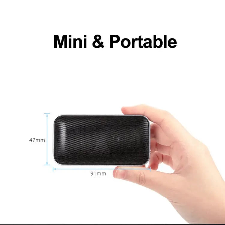 BT209 Outdoor Portable Ultra-thin Mini Wireless Bluetooth Speaker Support TF Card & Hands-free Calling Silver - Silver