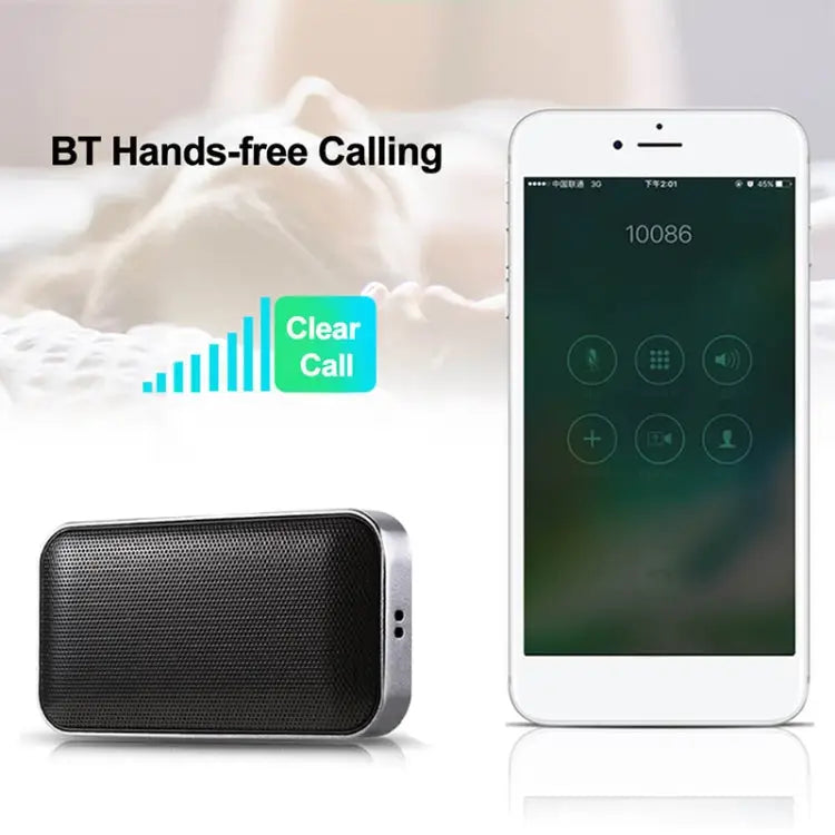 BT209 Outdoor Portable Ultra-thin Mini Wireless Bluetooth Speaker Support TF Card & Hands-free Calling Silver - Silver