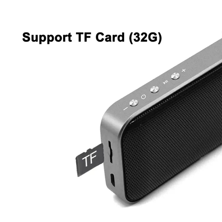 BT209 Outdoor Portable Ultra-thin Mini Wireless Bluetooth Speaker Support TF Card & Hands-free Calling Silver - Silver