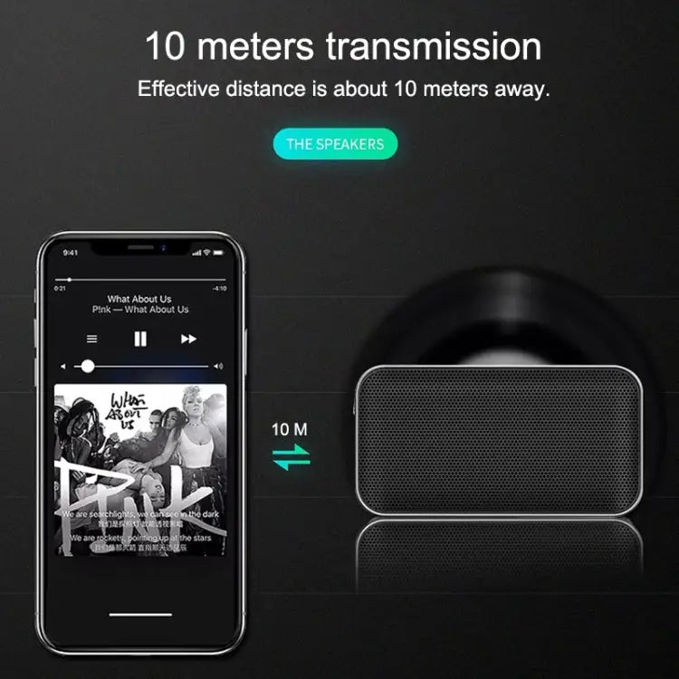 BT209 Outdoor Portable Ultra-thin Mini Wireless Bluetooth Speaker Support TF Card & Hands-free Calling Silver - Silver