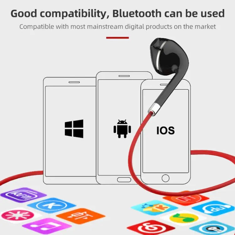 BT313 Magnetic Earbuds Sport Wireless Headphone Handsfree bluetooth HD Stereo Bass Headsets with Mic - Apple Accessories