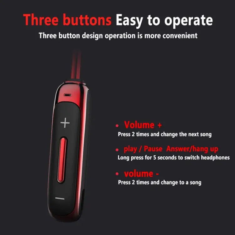 BT315 Sport Bluetooth Headset Wireless Stereo Earphone Bluetooth 4.1 Earpiece With Mic Sport Bass Magnetic Necklace
