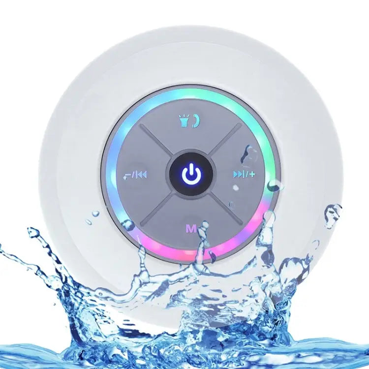 BTS-08 Wireless Bluetooth Speaker Waterproof Led FM Radio Subwoofer Bluetooth Column TF Card Suction Cup Mini Shower