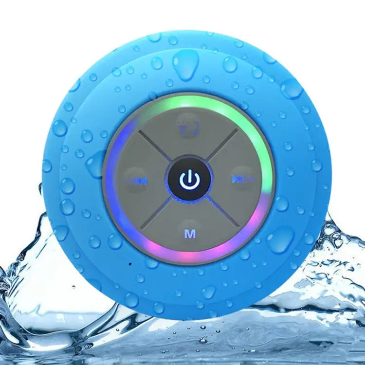 BTS-08 Wireless Bluetooth Speaker Waterproof Led FM Radio Subwoofer Bluetooth Column TF Card Suction Cup Mini Shower
