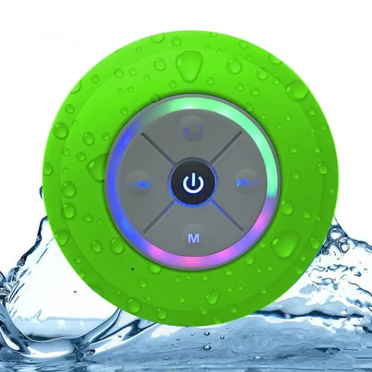 BTS-08 Wireless Bluetooth Speaker Waterproof Led FM Radio Subwoofer Bluetooth Column TF Card Suction Cup Mini Shower
