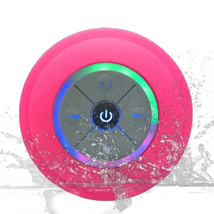 BTS-08 Wireless Bluetooth Speaker Waterproof Led FM Radio Subwoofer Bluetooth Column TF Card Suction Cup Mini Shower