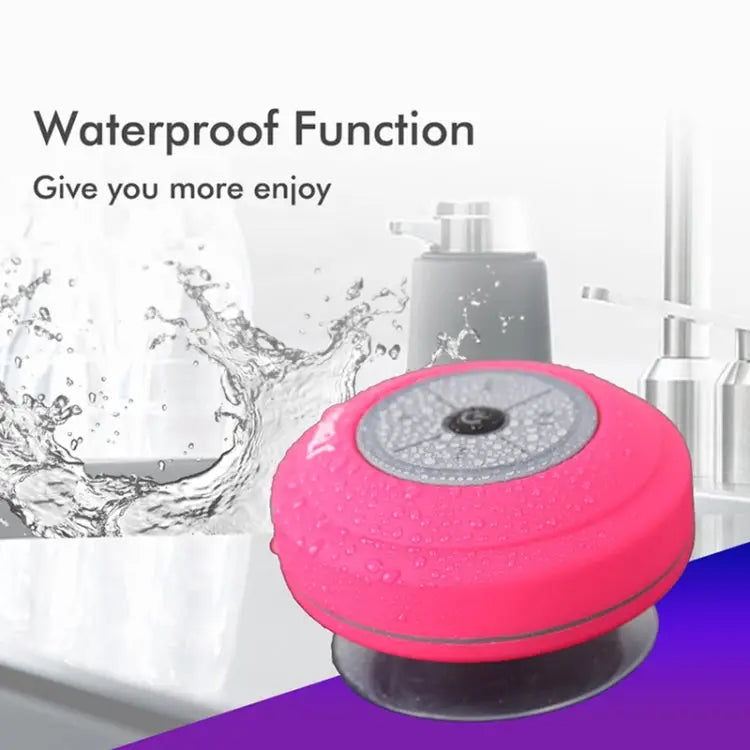 BTS-08 Wireless Bluetooth Speaker Waterproof Led FM Radio Subwoofer Bluetooth Column TF Card Suction Cup Mini Shower