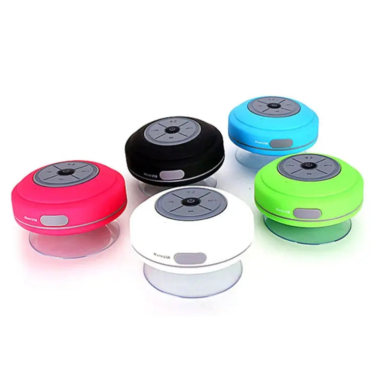 BTS-08 Wireless Bluetooth Speaker Waterproof Led FM Radio Subwoofer Bluetooth Column TF Card Suction Cup Mini Shower