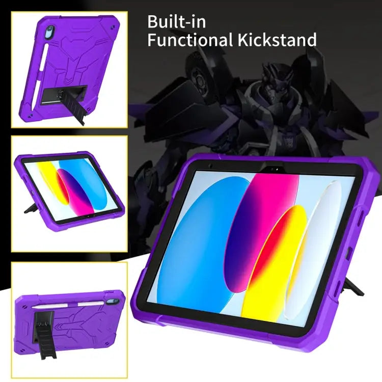 Bumblebee Silicone + PC Shockproof Tablet Case with Holder For iPad 10th Gen 10.9 2022 - Apple Accessories