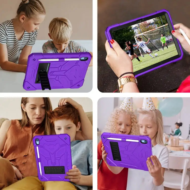 Bumblebee Silicone + PC Shockproof Tablet Case with Holder For iPad 10th Gen 10.9 2022 - Apple Accessories