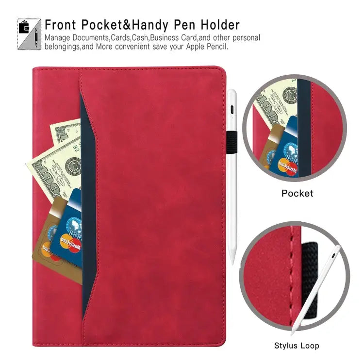 Business Shockproof Horizontal Flip Leather Case with Holder & Card Slots & Photo Frame & Pen Slot & Sleep / Wake-up