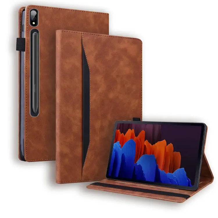 Business Shockproof Horizontal Flip Leather Case with Holder & Card Slots & Photo Frame & Pen Slot & Sleep / Wake-up