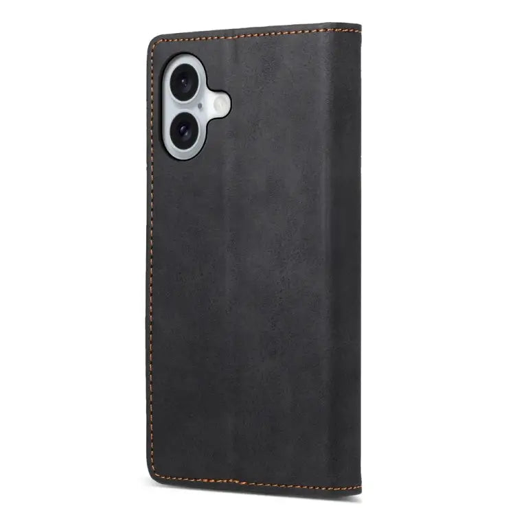 Business Solid Color Magnetic RFID Leather Phone Case For iPhone 16 - Apple Accessories